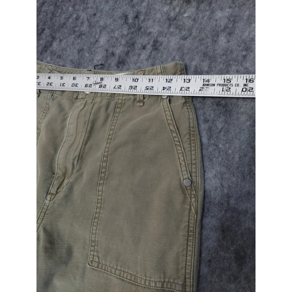 Rag And Bone Pants Women 24 Green Olive Military Raw Hem Soft Cotton Flared Boho